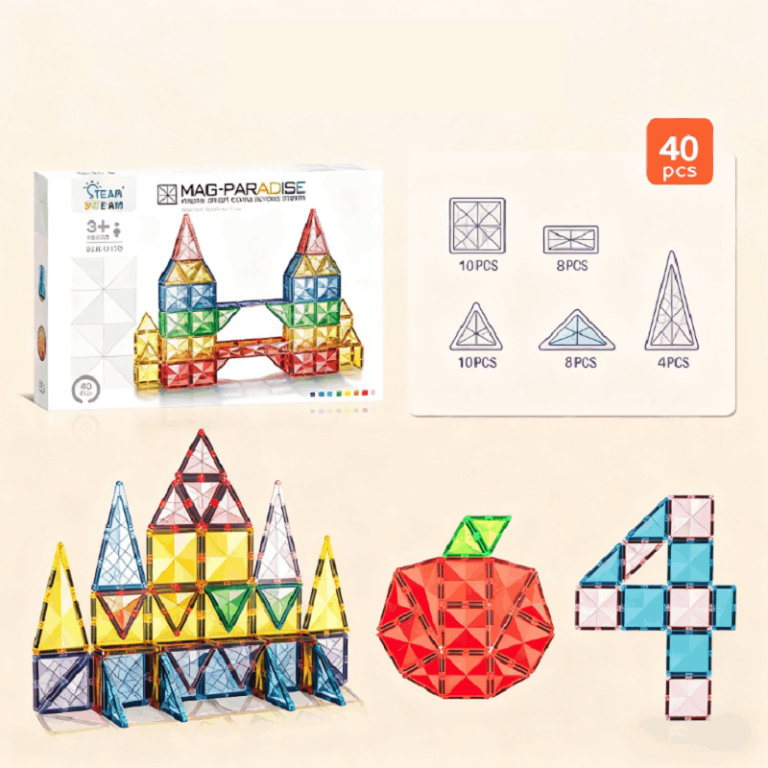 Educational Magnetic Tiles 40 Piece Set